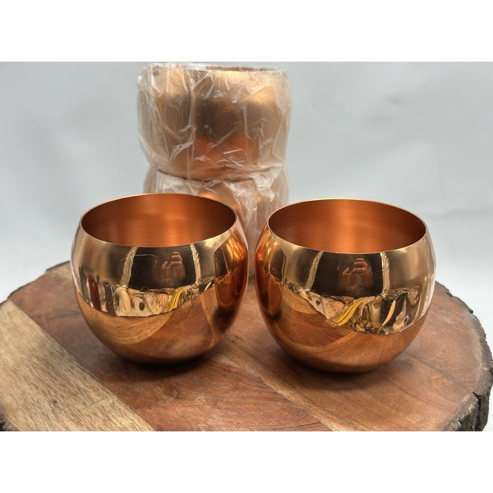 CopperCraft Guild Rolly Poly Moscow Mule Cups USA Set Of 4